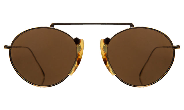 Varese II Sunglasses front view in Tortoise Gold with Brown