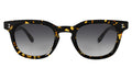 Front view of Veneto Sunglasses in Flame/Grey Flat Gradient