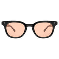 Front view of Veneto Sunglasses in Black/Sunset Flat