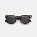 Front view of Veneto Sunglasses in Green/Grey Flat