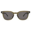 Front view of Veneto Sunglasses in Green/Grey Flat