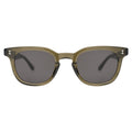 Front view of Veneto Sunglasses in Green/Grey Flat