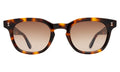 Front view of Veneto Sunglasses in Havana/Brown Flat Gradient