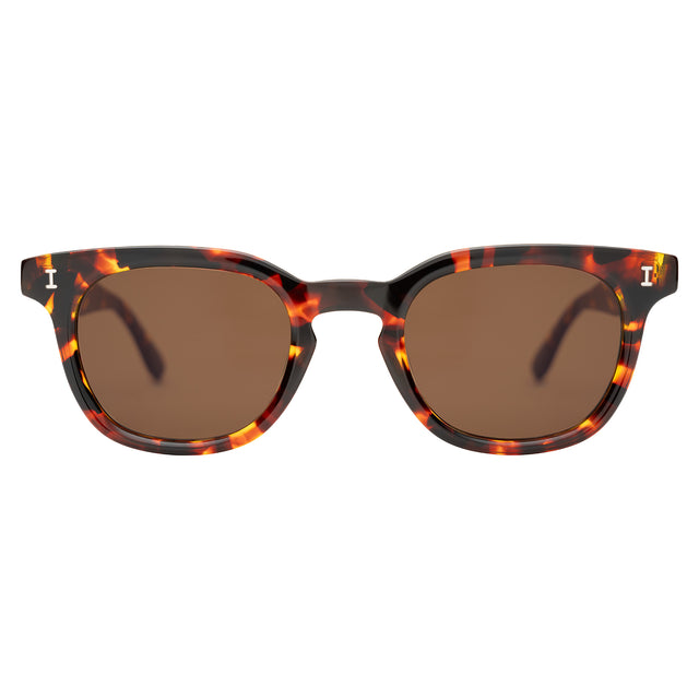 Veneto Sunglasses front view in Star Tortoise with Brown Flat