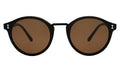 Front view of Village Sunglasses in Matte Black/Brown