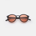 Front view of Village Sunglasses in Black/Matte Black/Sunset