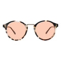 Front view of Village Sunglasses in White Tortoise/Gold/Sunset