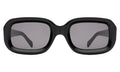 Front view of Vinyl Sunglasses in Black/Grey