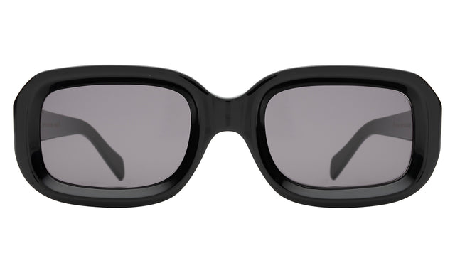 Vinyl Sunglasses front view in Black with Grey