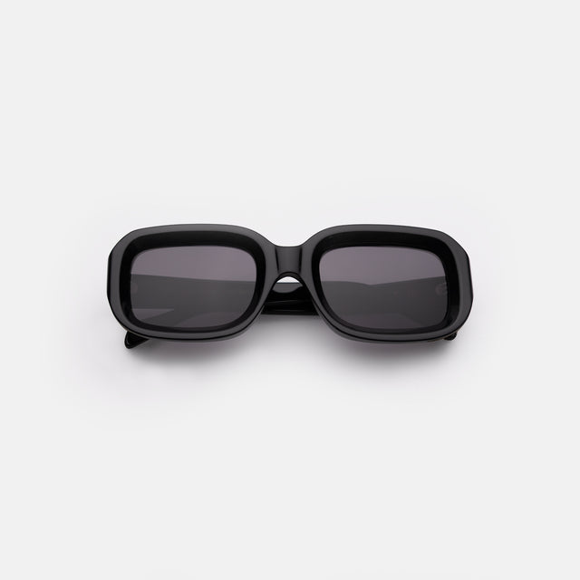 Vinyl Sunglasses side view in Black / Grey