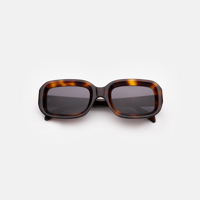 Vinyl Sunglasses side view in Havana / Grey