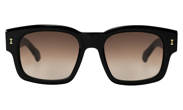 Vito Sunglasses in Black/Gold with Brown Gradient