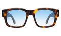 Front view of Vito Sunglasses in Havana/Blue Gradient See Through