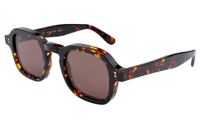 Washington Sunglasses Side Profile in Star Tortoise / Brown Flat