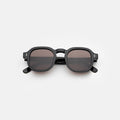 Front view of Washington Sunglasses in Black/Brown Flat
