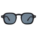 Front view of Washington Sunglasses in Black/Grey Flat