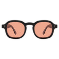 Front view of Washington Sunglasses in Black/Sunset Flat