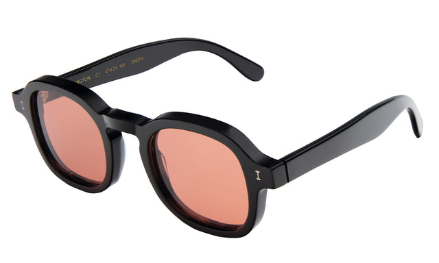 Washington Sunglasses side view in Black / Sunset Flat