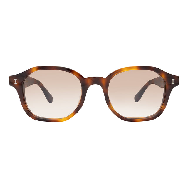 Will Sunglasses front view in Havana with Taupe Gradient