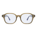 Front view of Will Sunglasses in Olive/Light Blue See Through