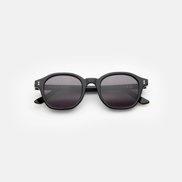 William Sunglasses side view in Black / Grey