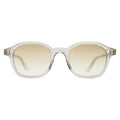 Front view of William Sunglasses in Champagne/Taupe Gradient