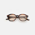 Front view of William Sunglasses in Havana/Taupe Gradient