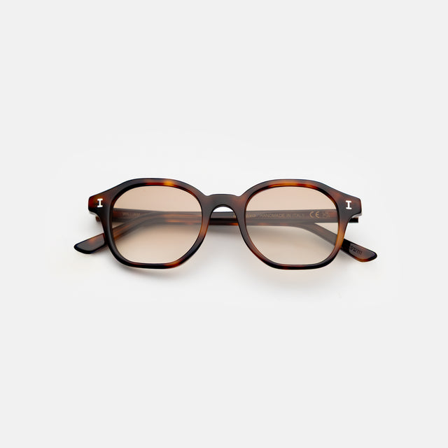 William Sunglasses side view in Havana / Taupe Gradient