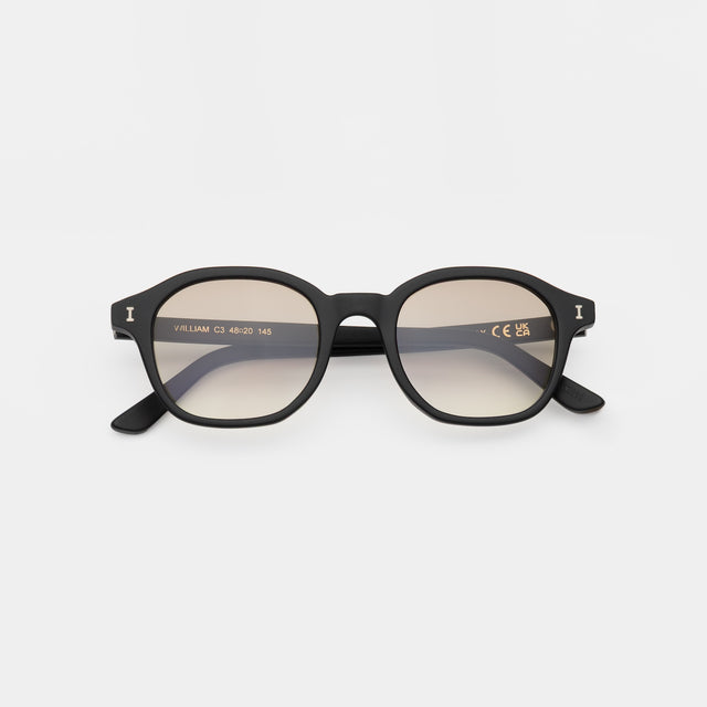 William Sunglasses side view in Matte Black / Taupe Gradient