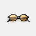 Front view of Willow Sunglasses in Black/Honey See Through
