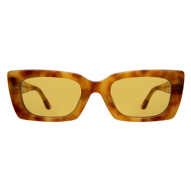Wilson Sunglasses front view in Amber with Honey Flat See Through