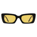 Front view of Wilson Sunglasses in Black/Honey Flat See Through