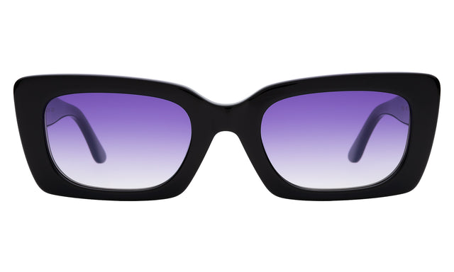 Wilson Sunglasses in Black with Purple Flat Gradient