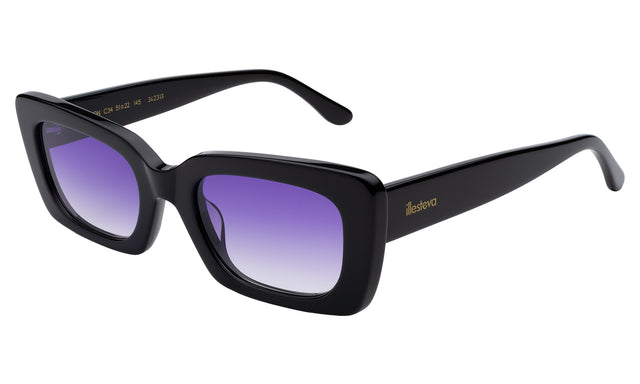 Wilson Sunglasses Side Profile in Black / Purple Flat Gradient