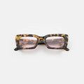 Front view of Wilson Sunglasses in Tortoise/Dusty Pink Flat See Through