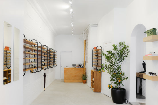 interior of Illesteva Prince Street Store in New York City