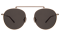 Front view of Allapattah Sunglasses in Rose Gold/Grey Flat