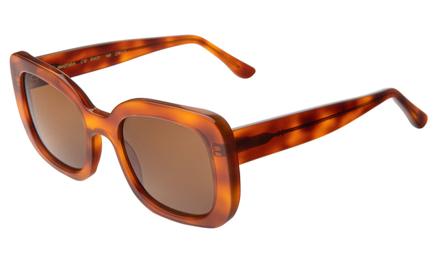 Anastasia Sunglasses Side Profile in Red Havana W / Brown