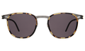 Front view of Astor Titanium Sunglasses in Tortoise/Matte Silver/Grey