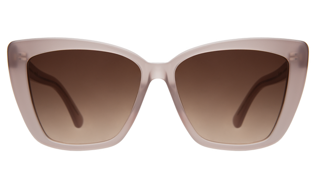 Barcelona Sunglasses front view in Thistle with Brown Flat Gradient