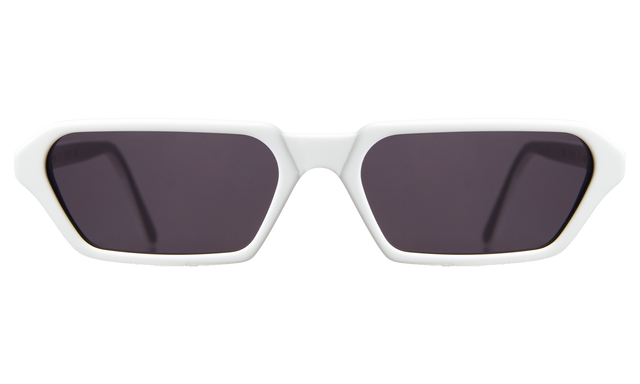 Baxter Sunglasses in White with Grey