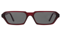 Front view of Baxter II Sunglasses in Burgundy/Grey