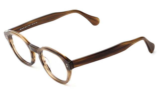 Bellport Optical side view in Mocha Optical