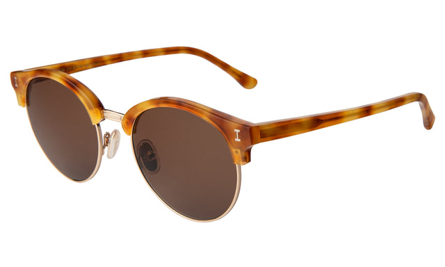 Benson Sunglasses Side Profile in Amber/Gold / Brown