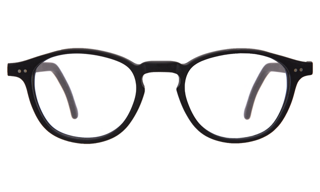 Bercy Optical front view in Matte Black Optical