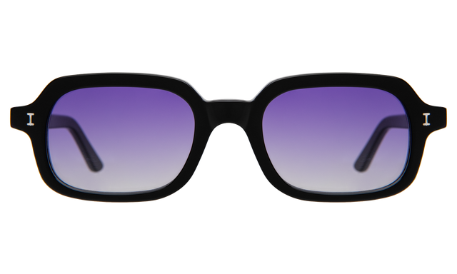 Berlin Sunglasses in Black with Purple Gradient