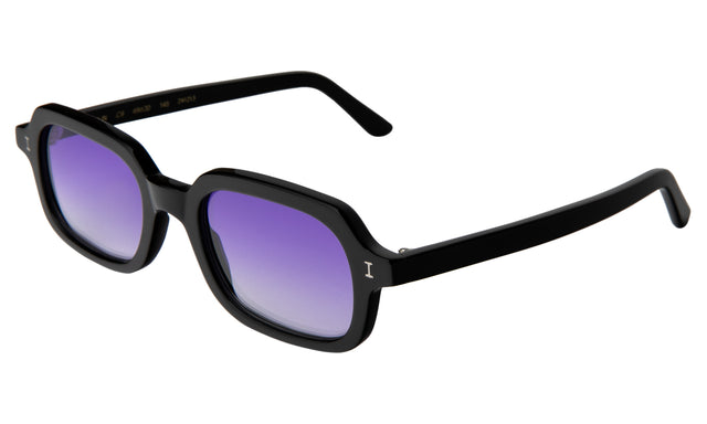 Berlin Sunglasses Side Profile in Black / Purple Gradient