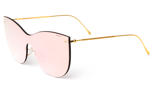 Boca Mask Sunglasses Side Profile in Bright Rose / Bright Rose