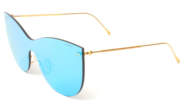 Boca Mask Sunglasses Side Profile in Ice Blue / Ice Blue