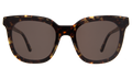 Front view of Camille 64 Sunglasses in Star Tortoise/Grey Flat